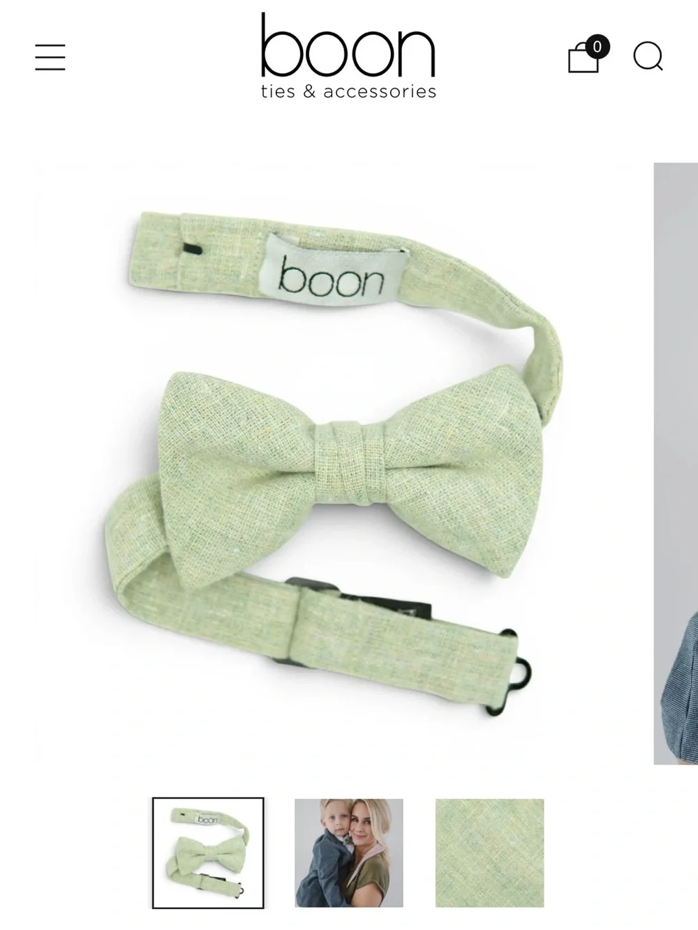 Kids Bow Tie Set - Sage Green and Blue Floral